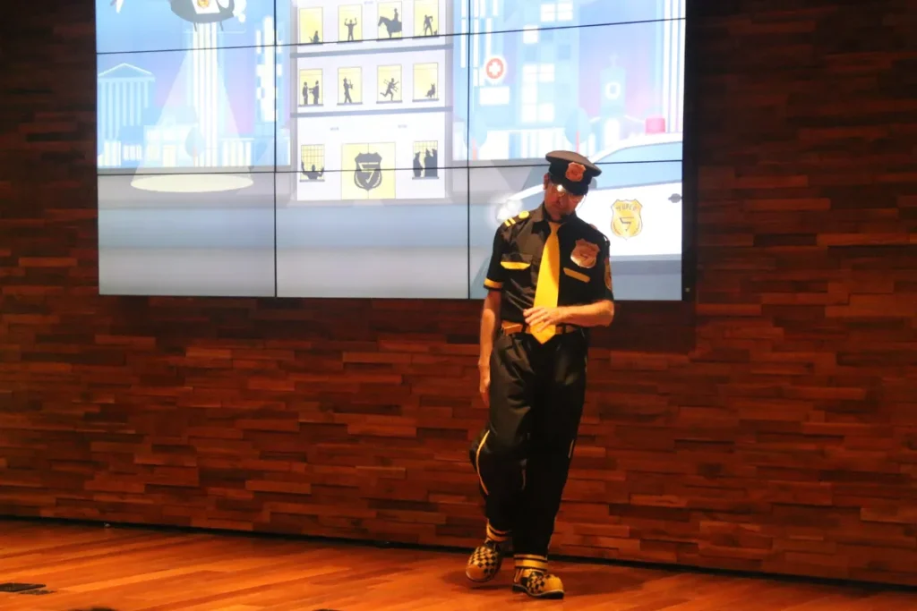 Palestrante em evento corporativo