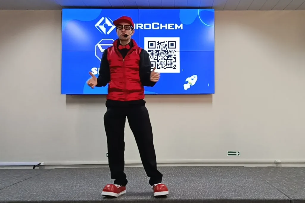 Palestrante em evento corporativo