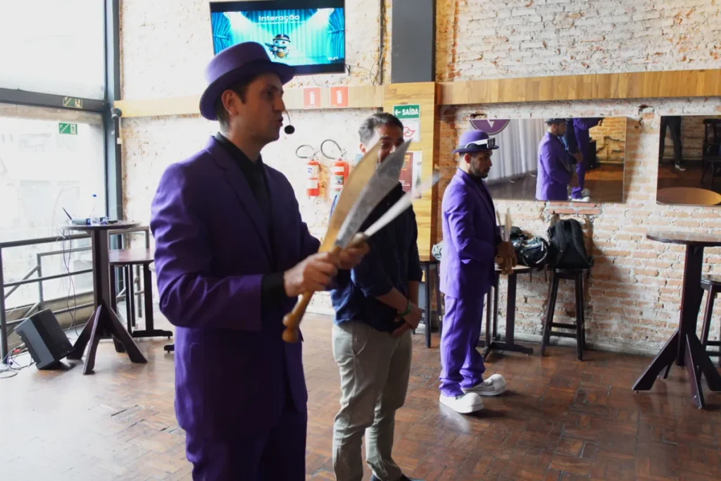 Palestrante em evento corporativo