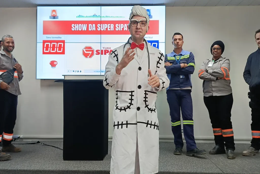 Palestrante em evento corporativo